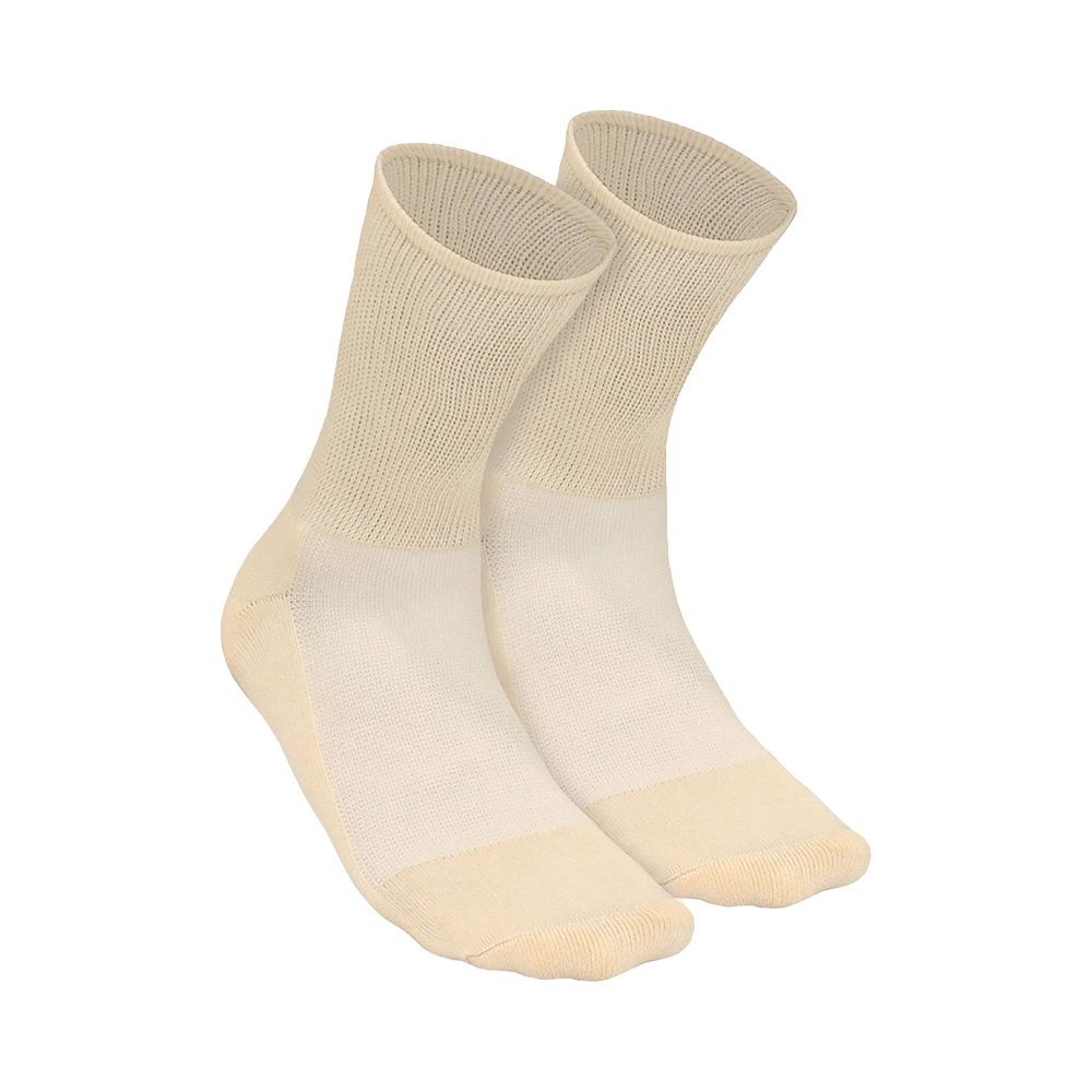 Heelium Diabetic Bamboo Socks Beige Free Size