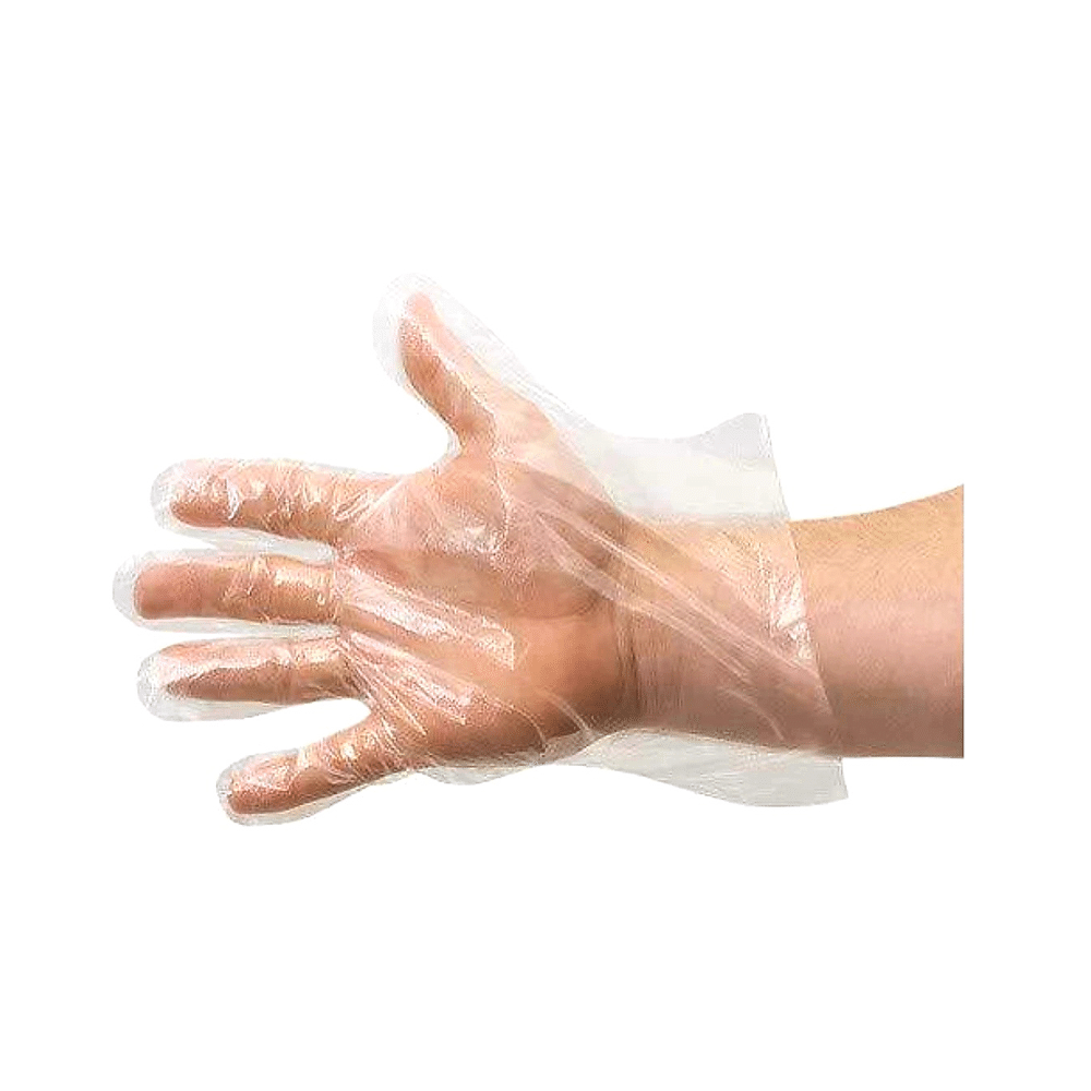 PHS HDPE Disposable Plastic Glove Tear Resistant Transparent Universal