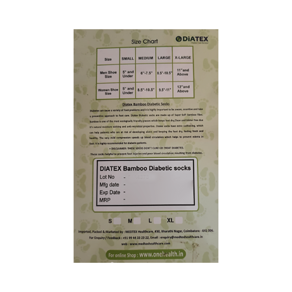 Diatex Bamboo Fiber Diabetic Socks XL Beige with Grey - Image 5