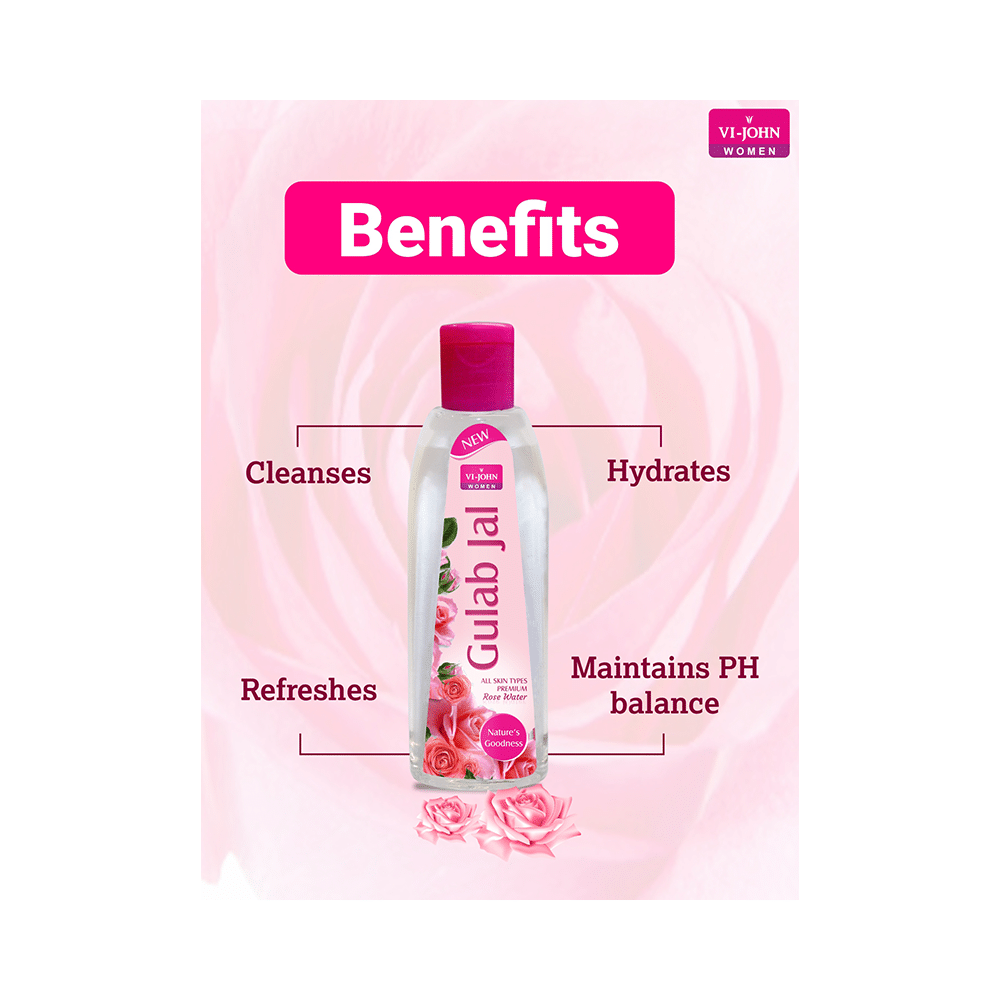 Vi-John Women Gulab Jal Premium Rose Water Natural Goodness -120ml - Image 3