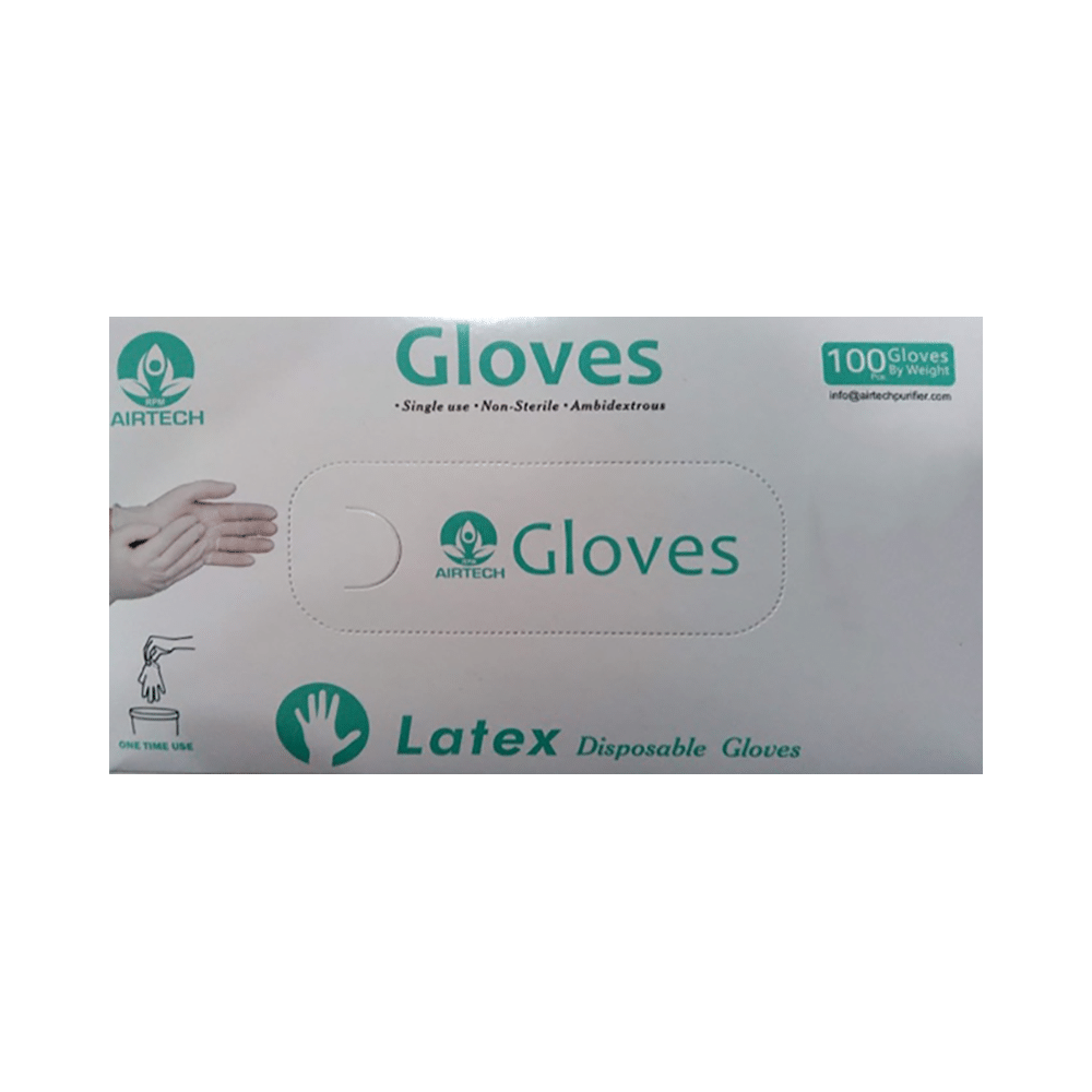 RPM Airtech Latex Powder Free Disposable Gloves Small