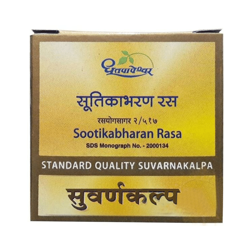 Dhootapapeshwar Sootikabharan Rasa Standard Quality Suvarnakalpa Tablet