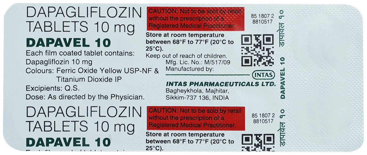 Dapavel 10 Tablet
