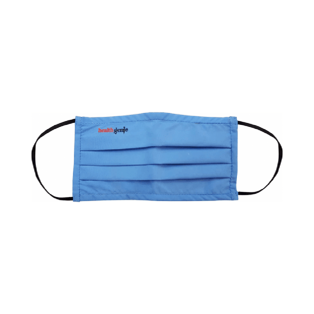 Healthgenie FM 201 Washable & Reusable Double Layered, Triple Pleated Cloth Face Mask Large Blue