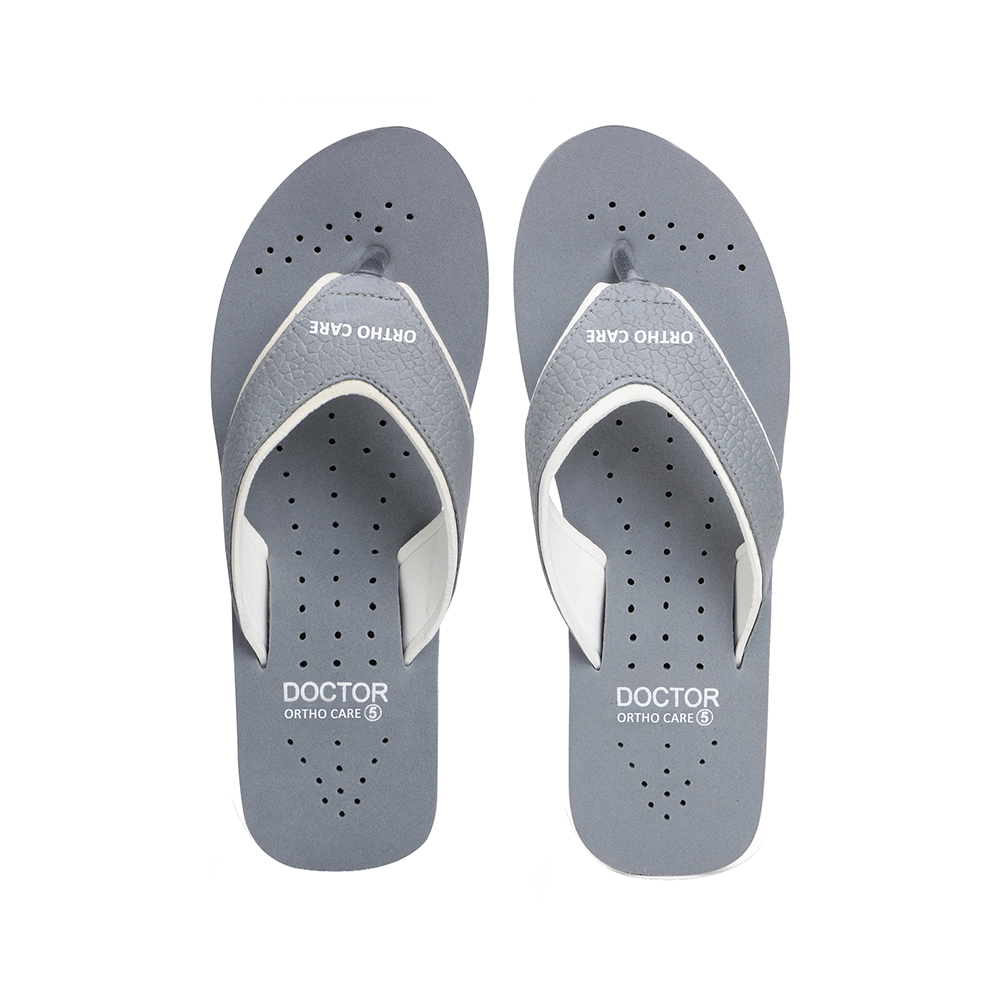 Doctor Extra Soft Ortho Care Orthopaedic Diabetic Pregnancy Comfort Flat Flipflops Slippers for Women Grey 4