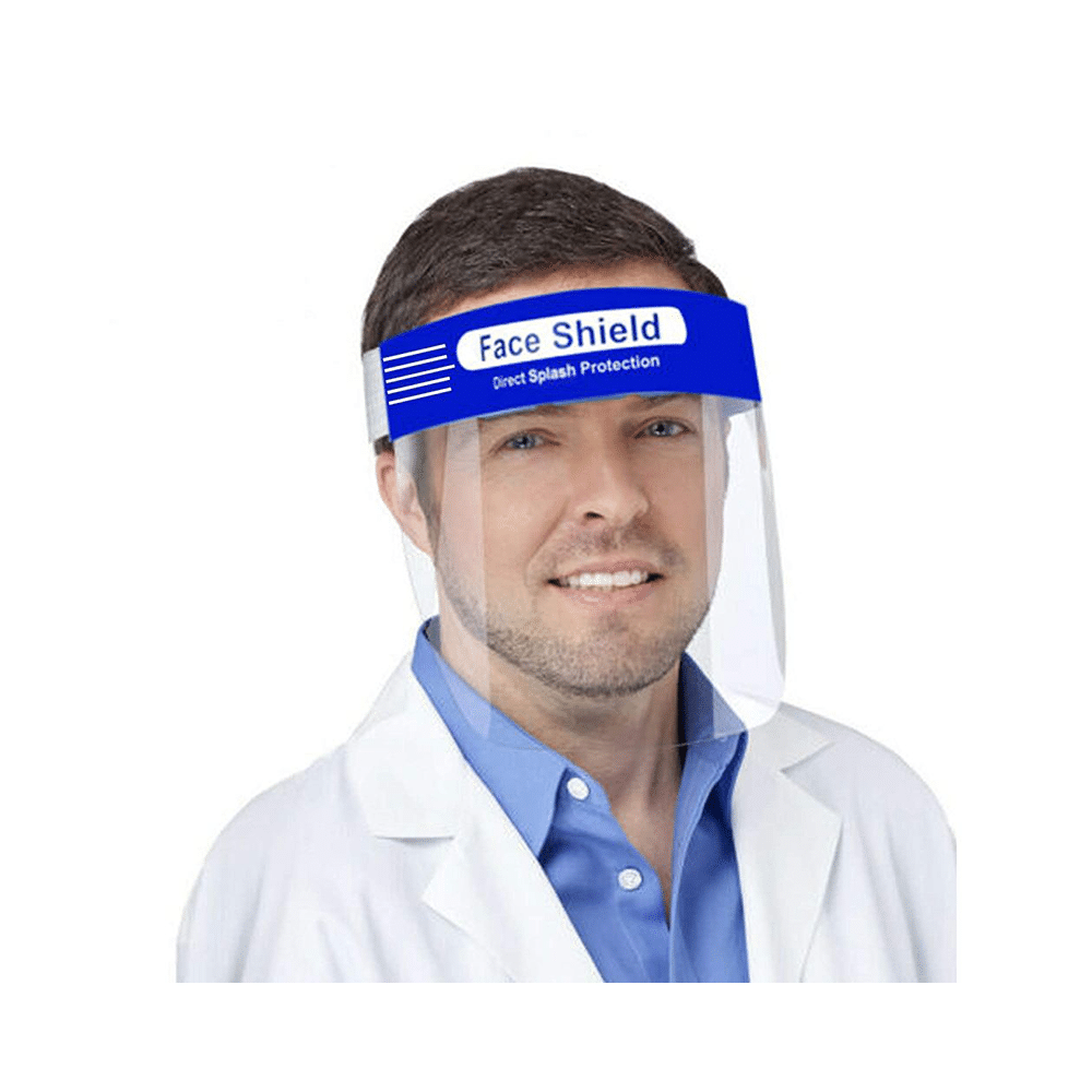 Medi Karma Direct Splash Protection Face Shield Mask Free Size Clear