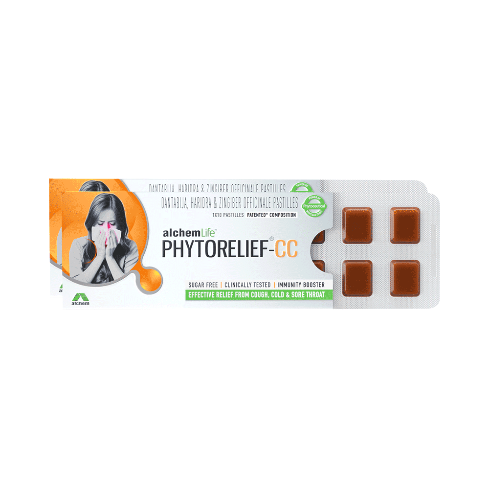 Phytorelief-CC Immunity Lozenges for Cough, Cold & Sore Throat (10 Each) | Sugar Free