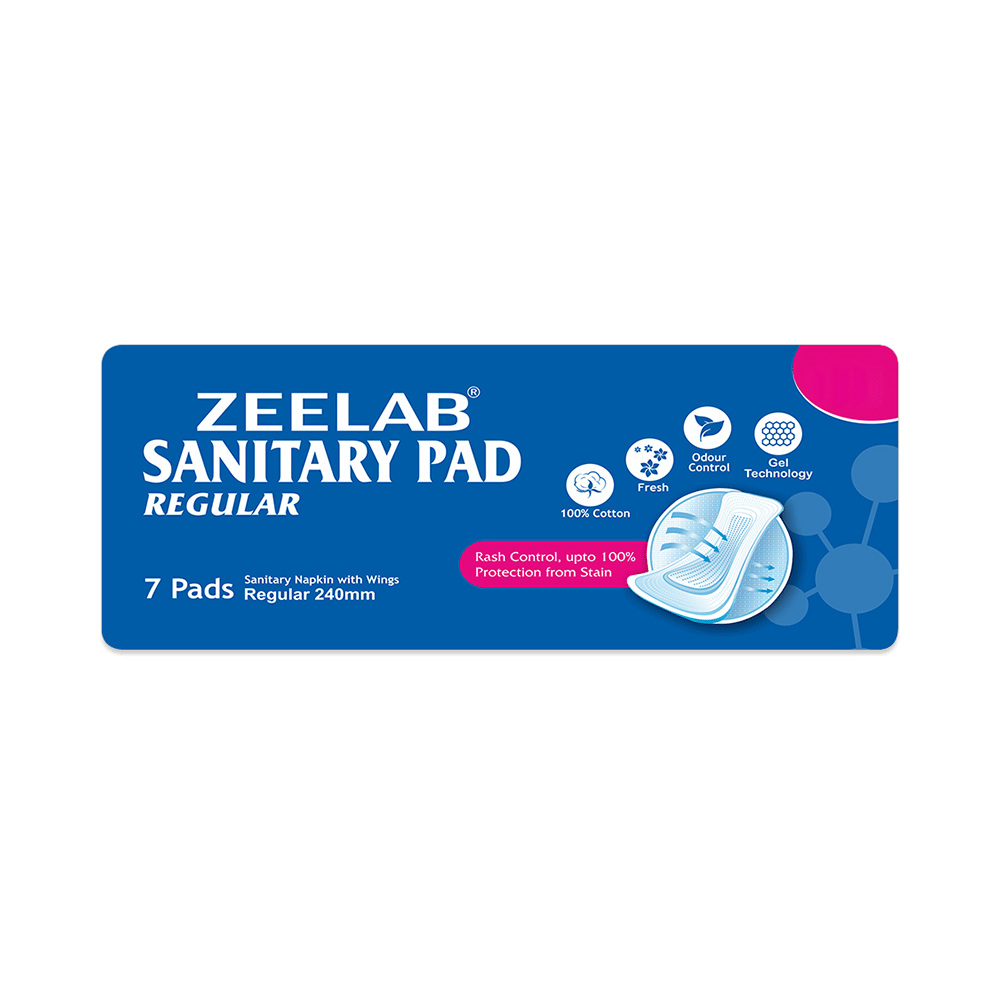 Zeelab Sanitary Pad With Wings Regular