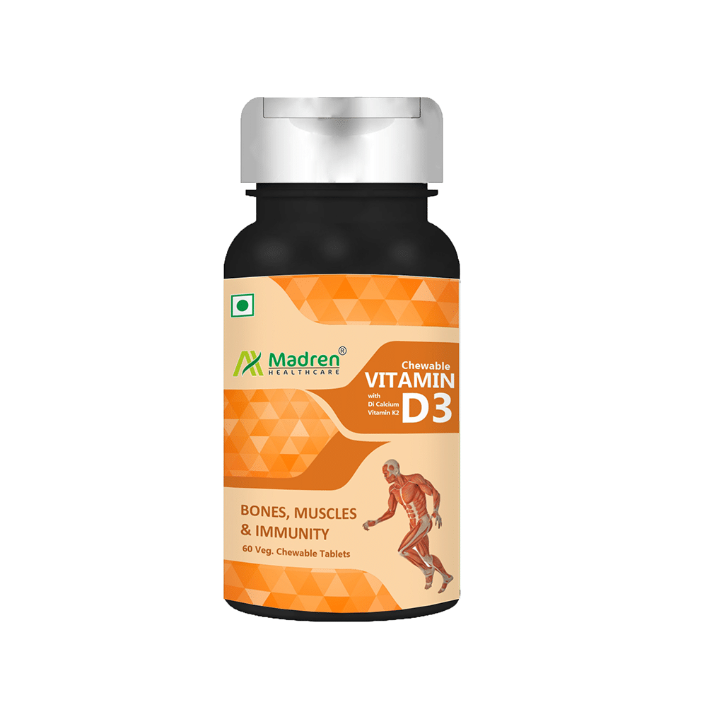 Madren Healthcare Chewable Vitamin D3 Veg. Chewable Tablet