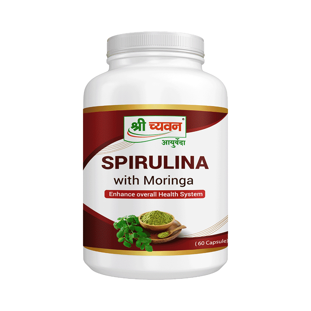 Shri Chyawan Spirulina with Moringa Capsule (60 Each)