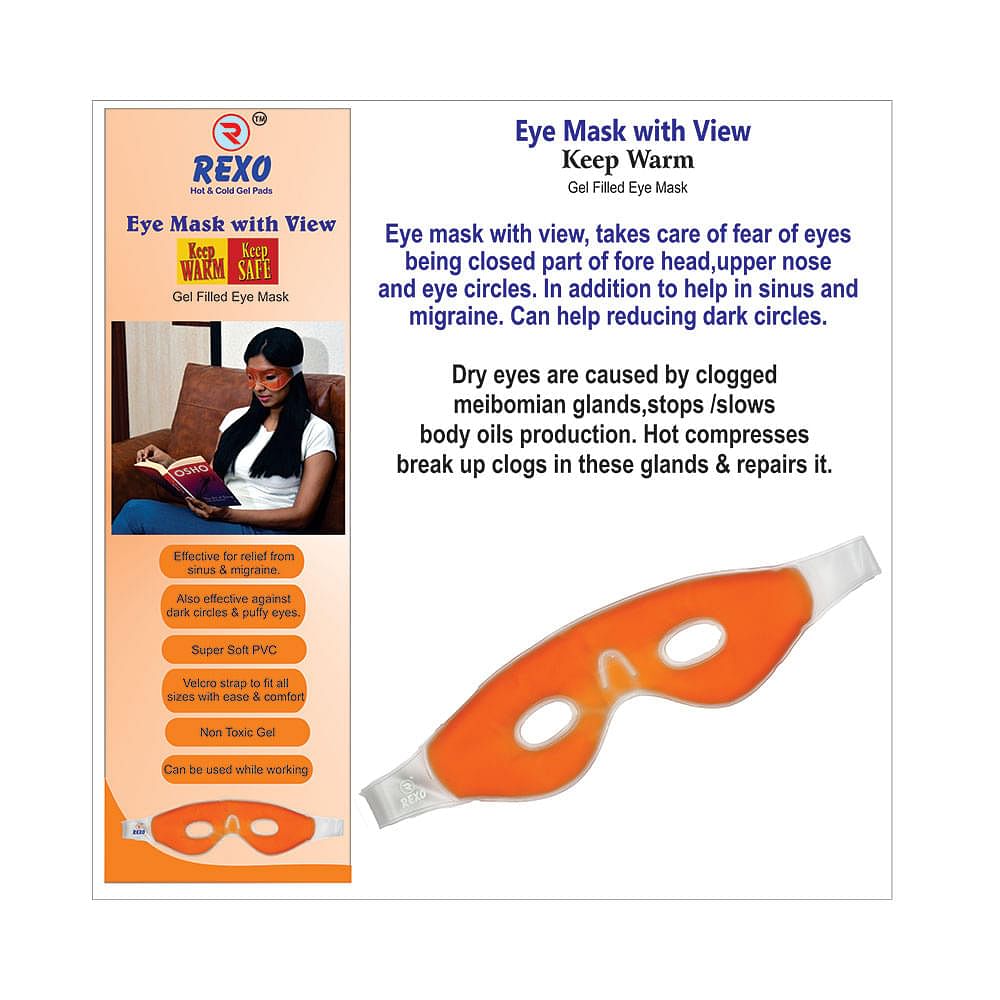 Rexo Keep Warm Gel Filled Eye Mask with View 30 Minutes 24 7 Delivery