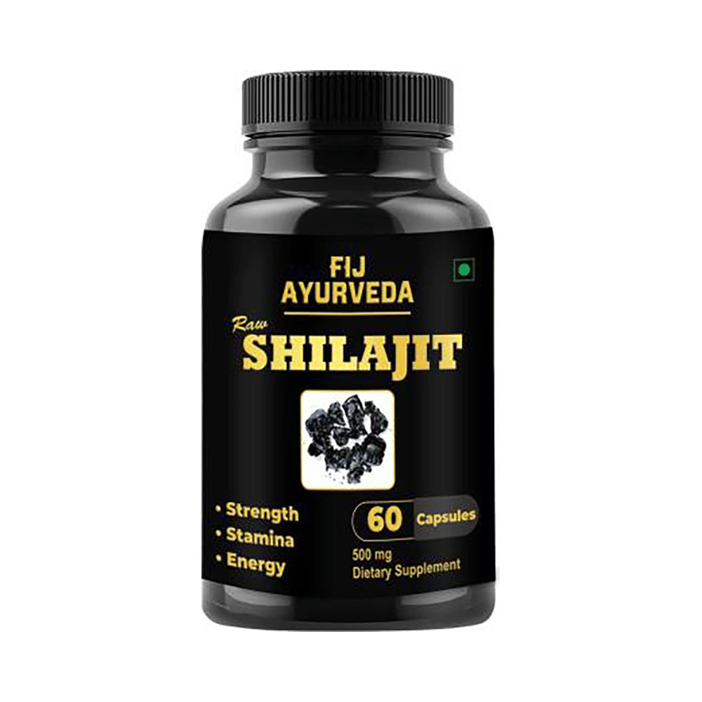 Fij Ayurveda Raw Shilajit 500mg Capsule
