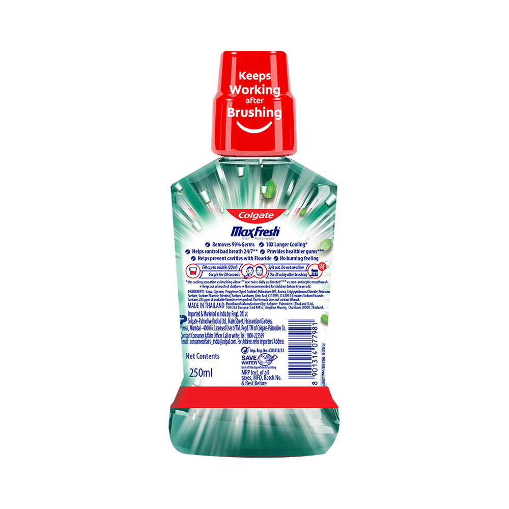 Colgate Fresh Mint MaxFresh Plax Antibacterial Mouth Wash - Image 2
