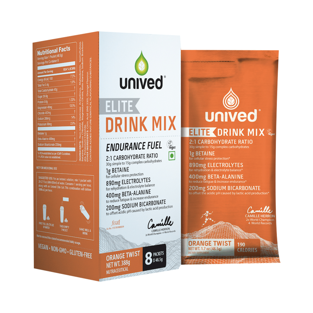 Unived Elite Drink Mix Sachet (48.5gm Each) Orange Twist