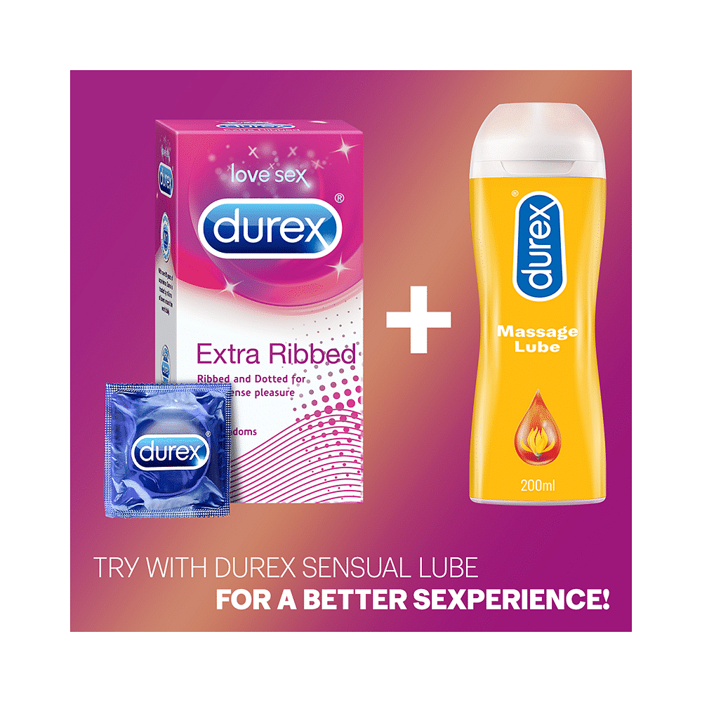 Durex Extra Ribbed Condom | 30 Minutes 24/7 Delivery