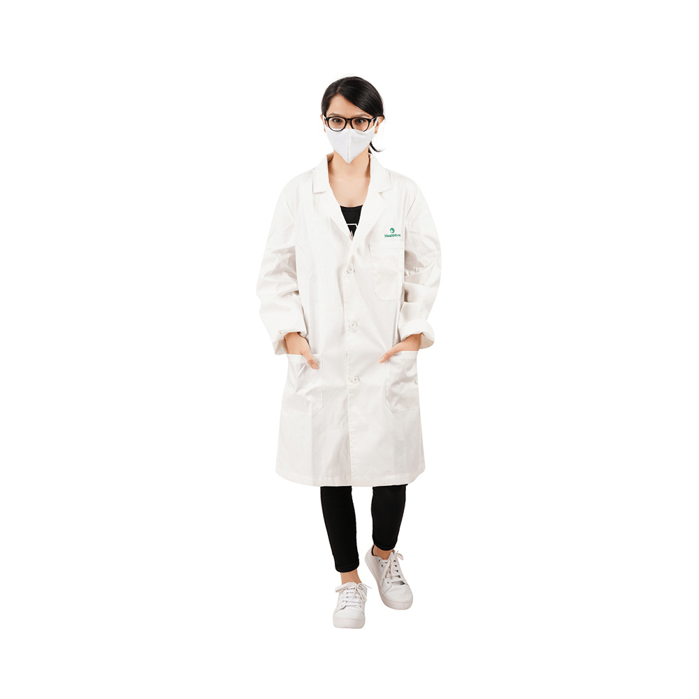 HealtHive Women Lab Coat for Doctors XXL White