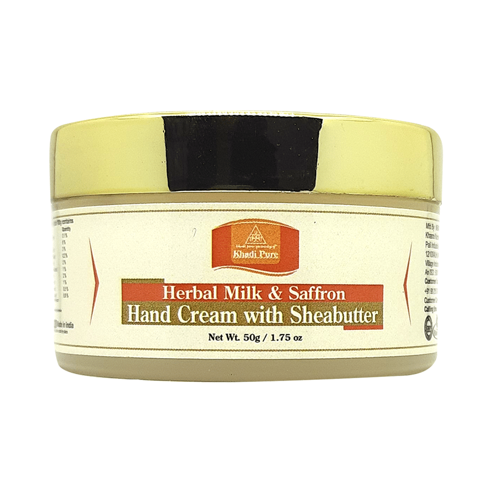 Khadi Pure Herbal Milk & Saffron Hand Cream with Sheabutter