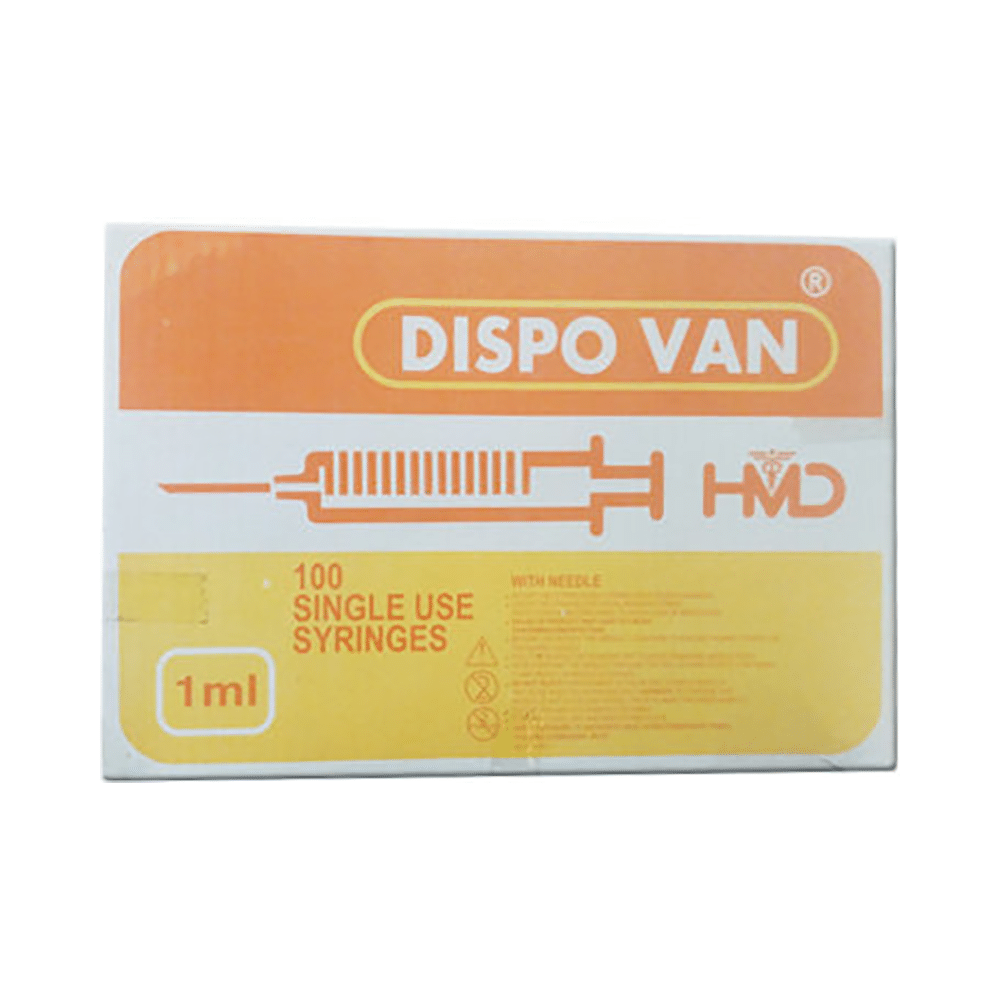 Dispovan 1ml Syringe With 26G Needle