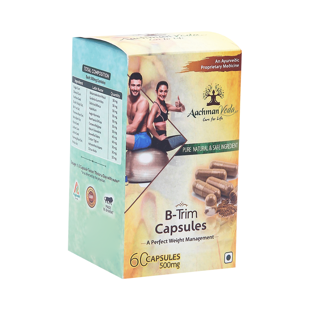 Aachman Veda A Perfect Weight Management B-Trim 500mg Capsule (60 Each)