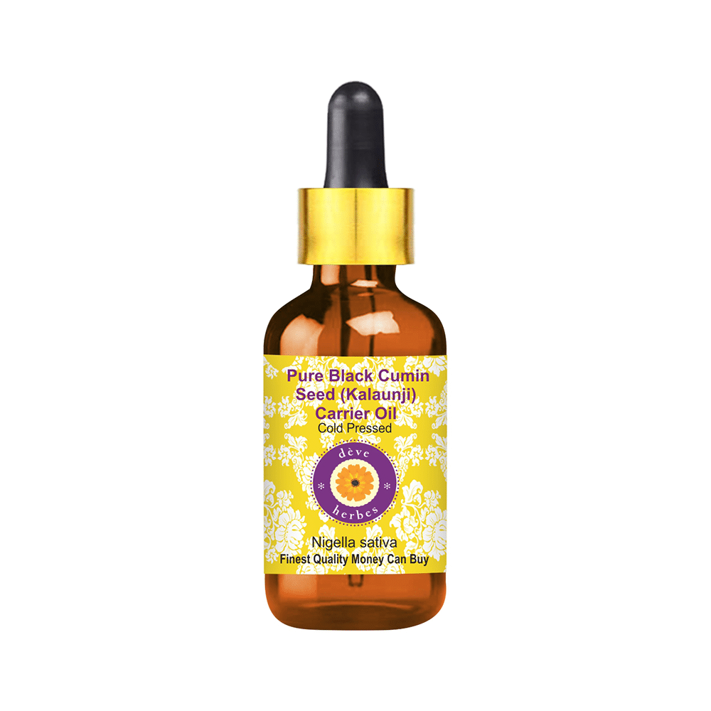 Deve Herbes Pure Black Cumin Seed (Kalaunji) Carrier Oil with Dropper