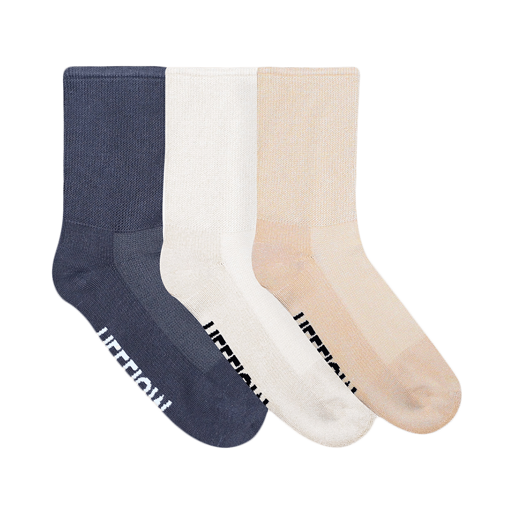 Heelium Diabetic Bamboo Socks Grey, Beige, White Free Size - Image 2