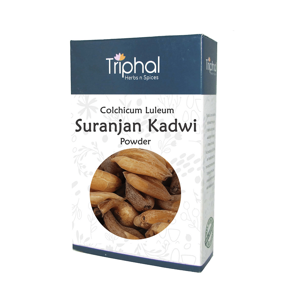 Triphal Suranjan Kadwi/ Suranajaan Kadvi/ Colchicum Luleum/ Suranjan Bitter Powder