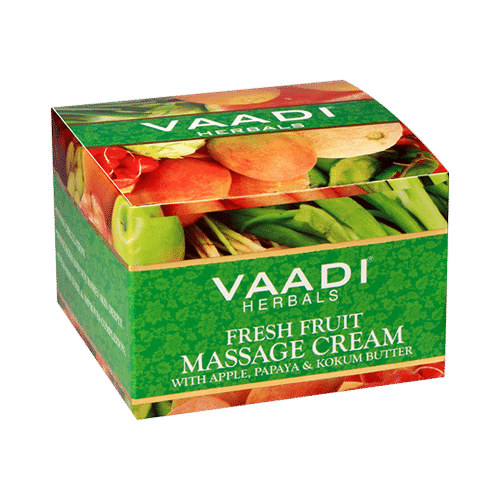 Vaadi Herbals Fresh Fruit Massage Cream with Apple Papaya & Kukum Butter