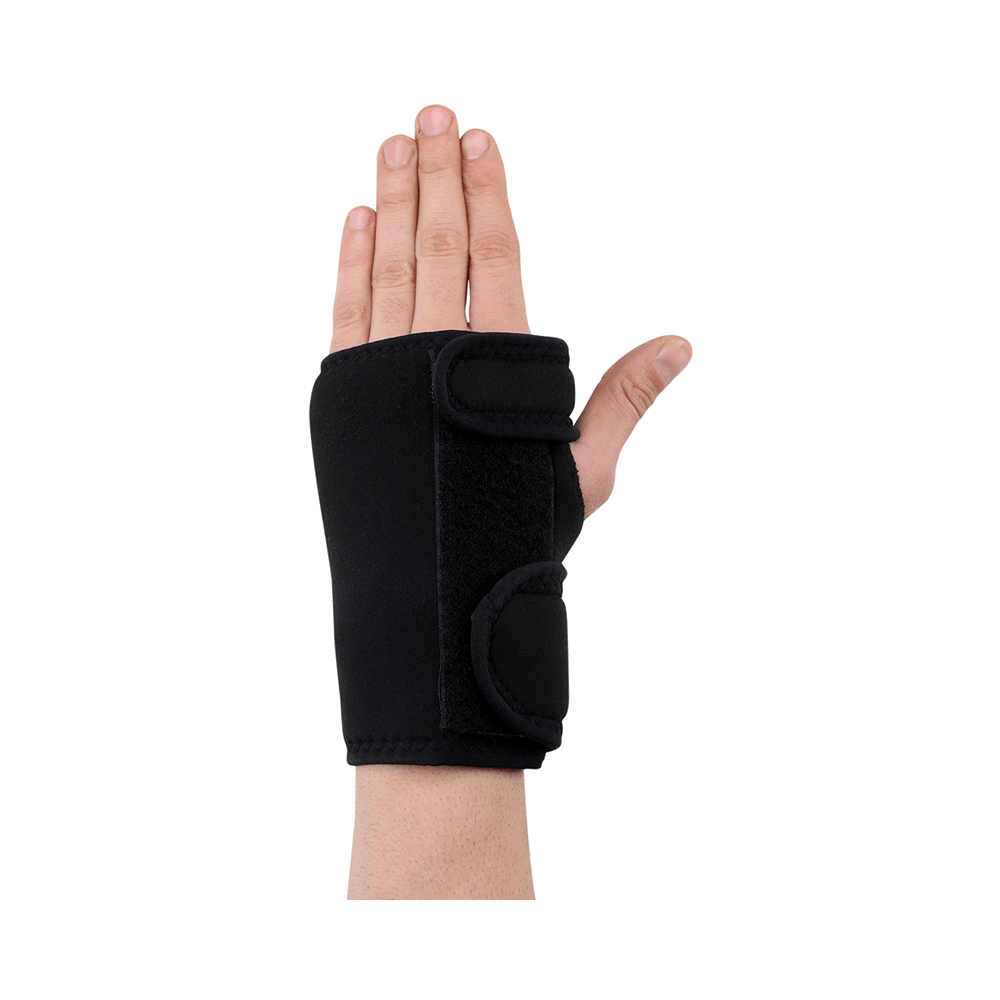 HealthAndYoga GuardNHeal Wrist Brace with Thumb Black