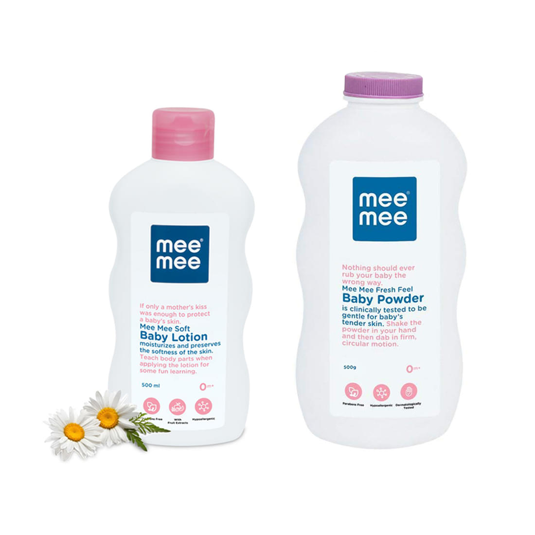 Mee Mee Combo Pack of Baby Lotion 500ml and Baby Powder 500gm with Fruit Extracts