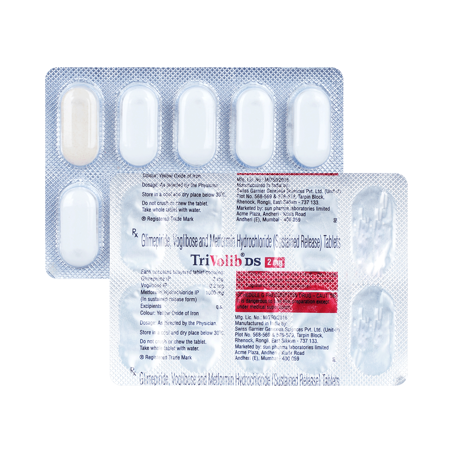 Trivolib DS 2mg/1000mg/0.2mg Tablet