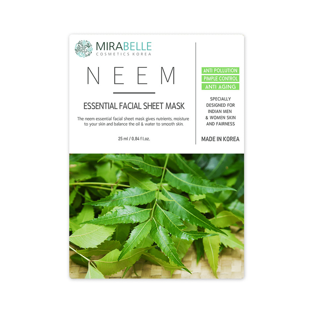 Mirabelle Cosmetics Korea Neem Essential Facial Sheet Mask