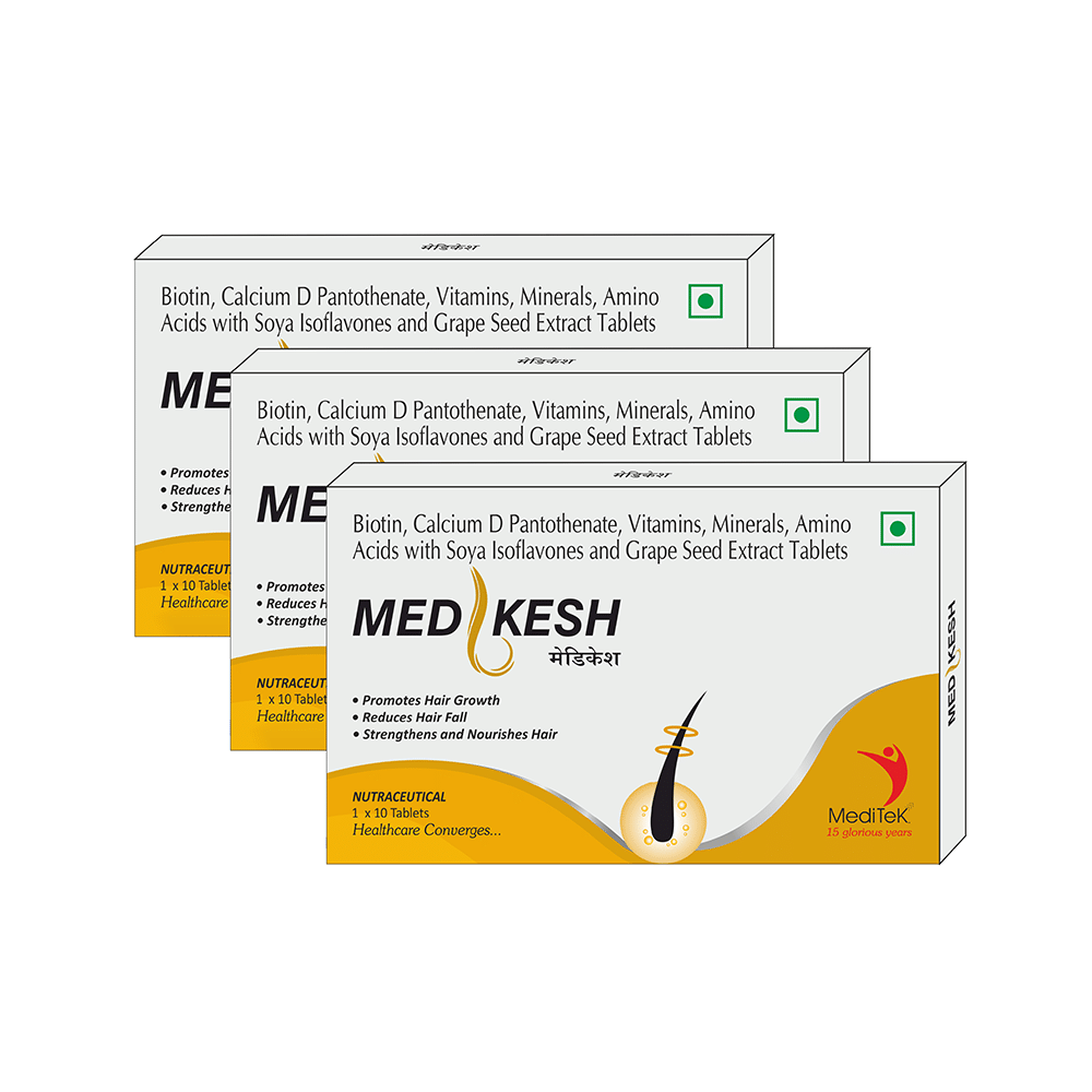 Meditek Med Kesh Tablet for Strong Healthy Hair (10 Each)