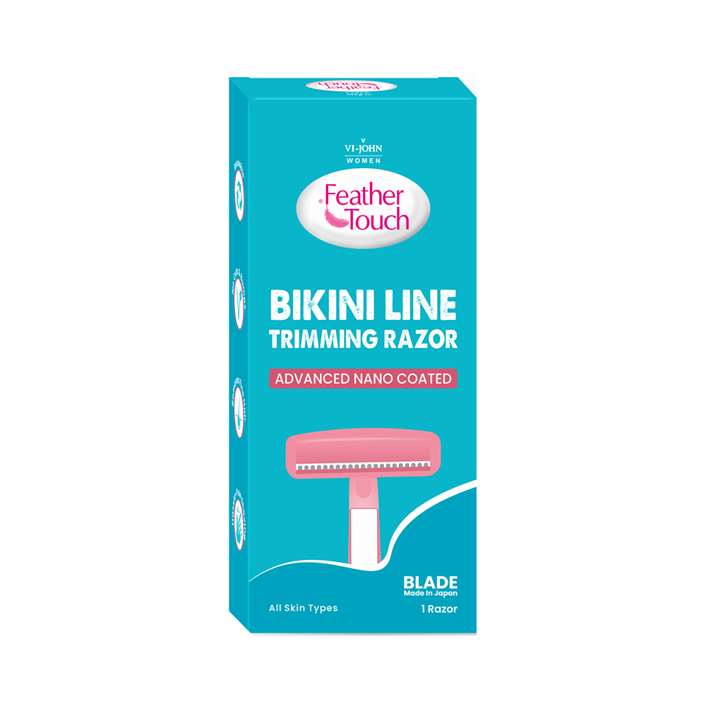Vi-John Women Feather Touch Bikini Line Trinning Razor Advance Nano Coated Women Razors For All Skin