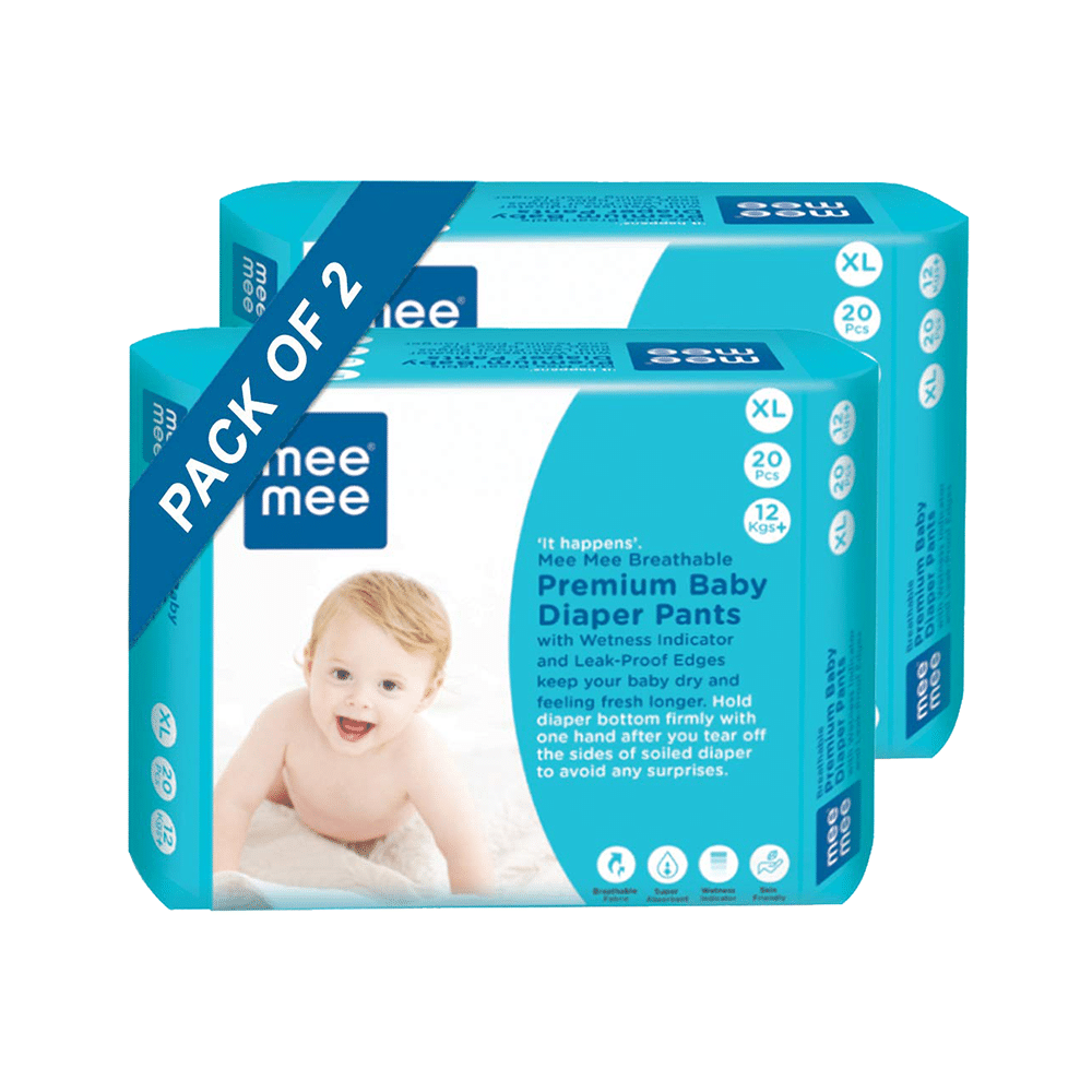 Mee Mee Breathable Premium Baby Diaper Pants with Wetness Indicator (20 Each) XL