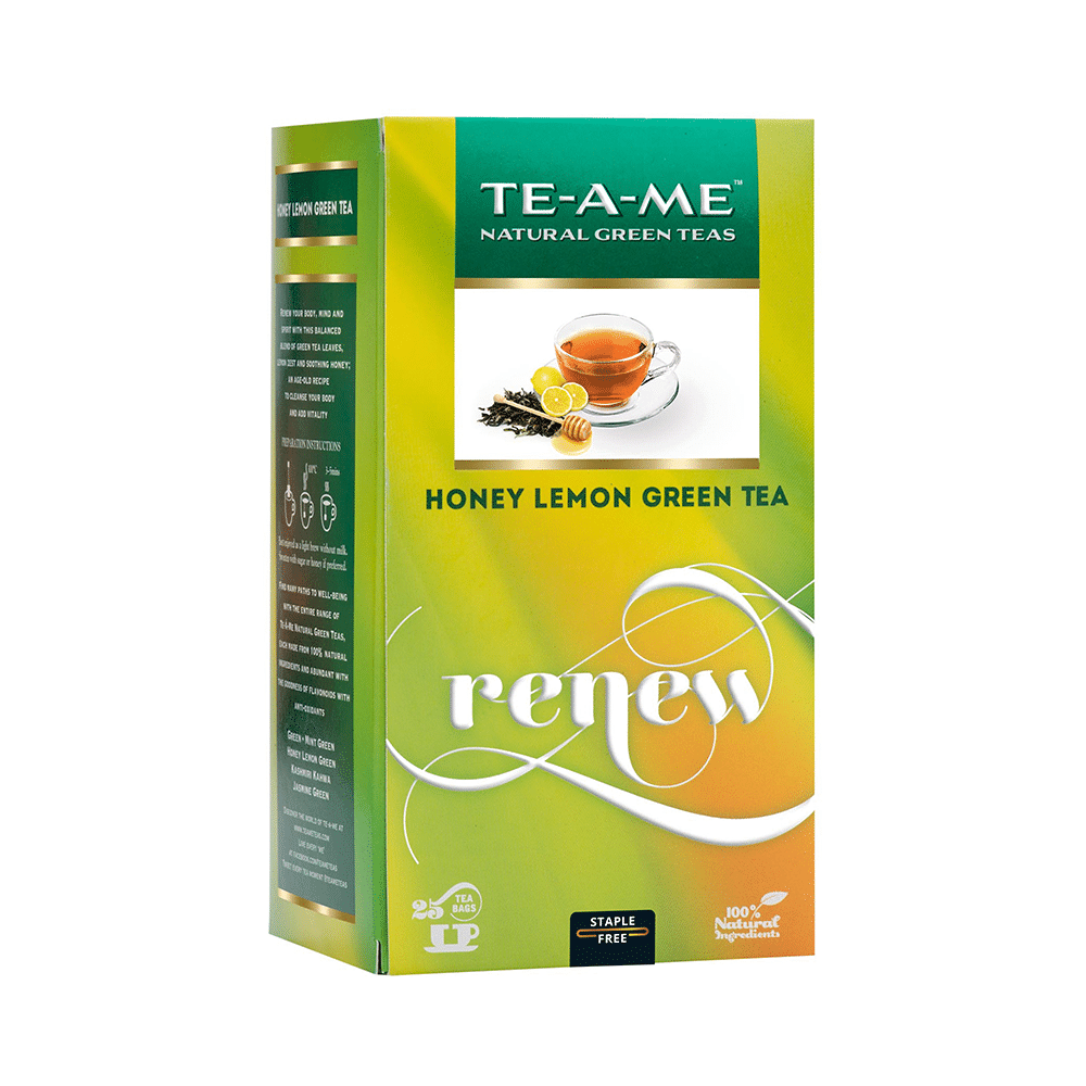 TE-A-ME Natural Green Teas (1.5gm Each) Honey Lemon Renew