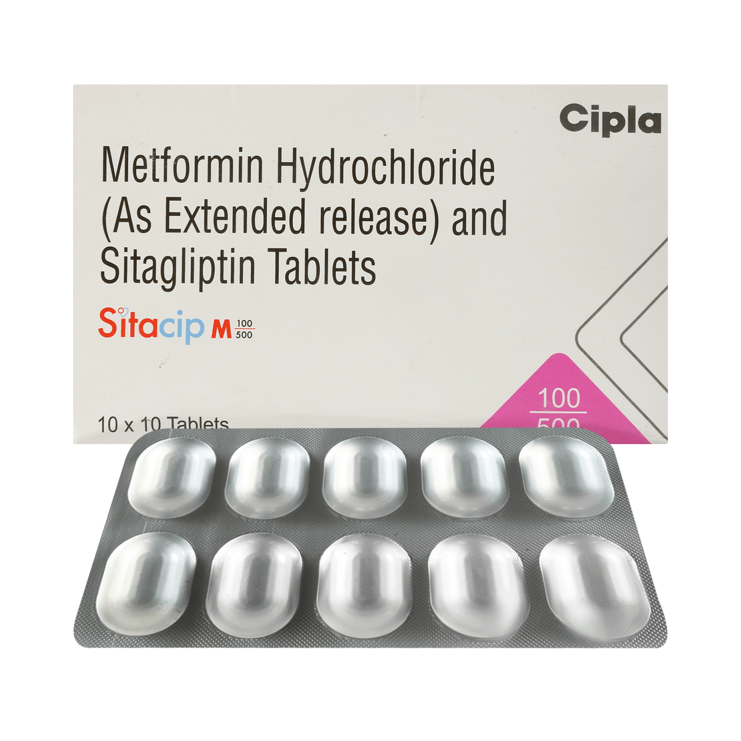 Sitacip M 100mg/500mg Tablet ER