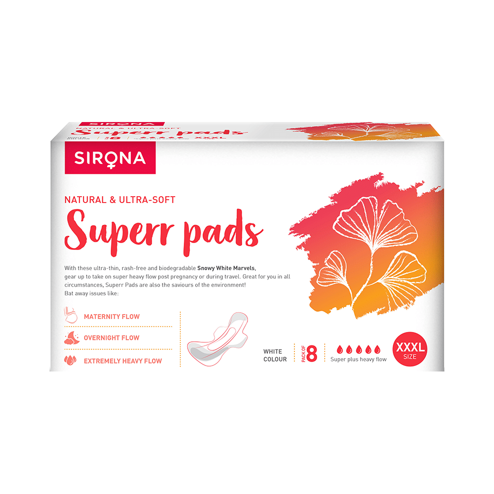 Sirona Natural & Ultra-Soft Superr XXXL Pads