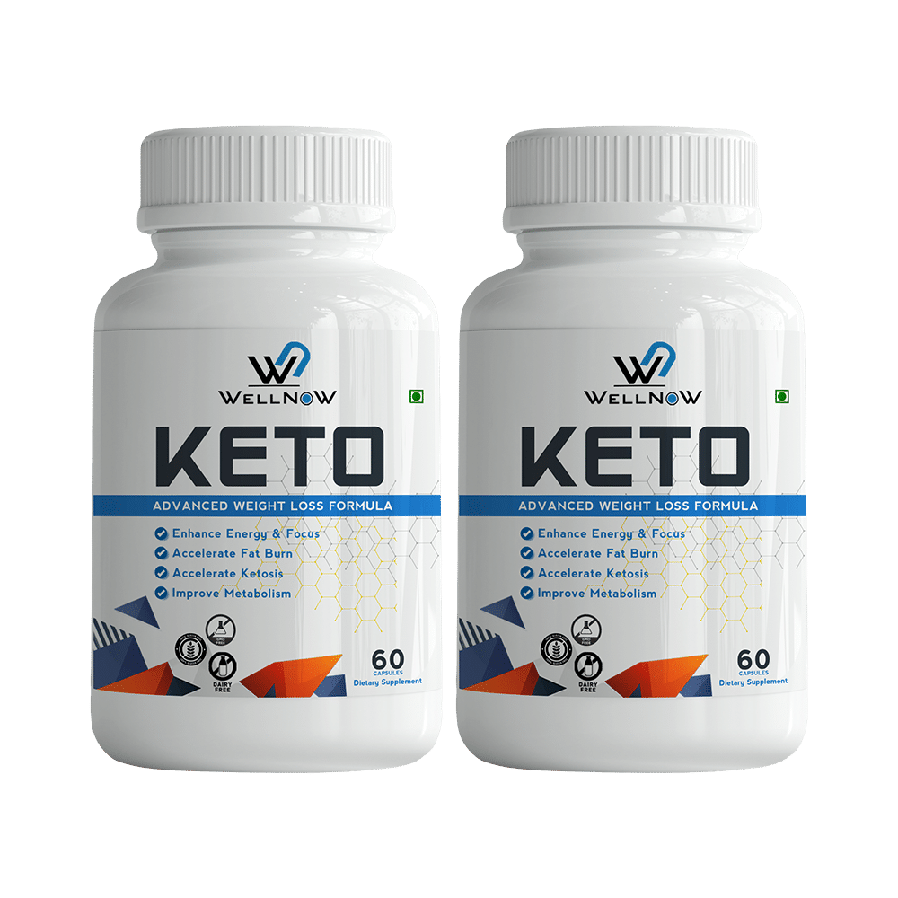 Wellnow Keto Capsules for Improved Metabolism, Fat Loss & Energy (60 Each)