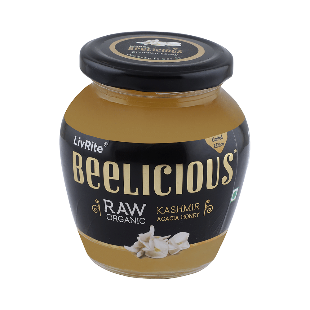 LivRite Beelicious Honey | Raw Organic Kashmir Acacia