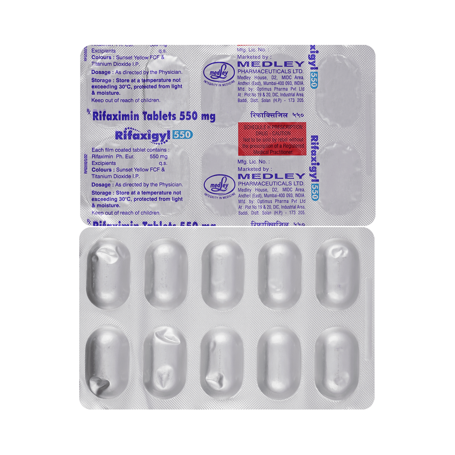 Rifaxigyl 550mg Tablet