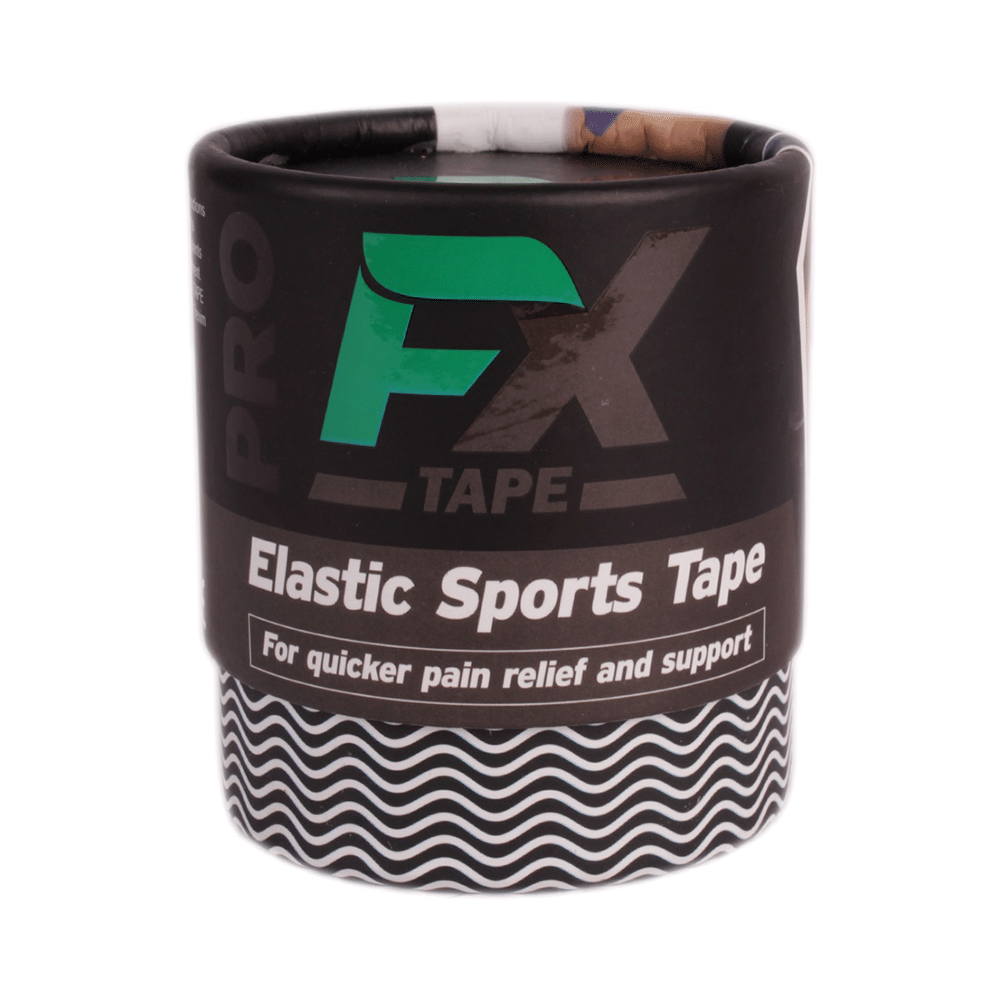 FX Pro Elastic Sports Tape (20 Precut) 10 inch Black