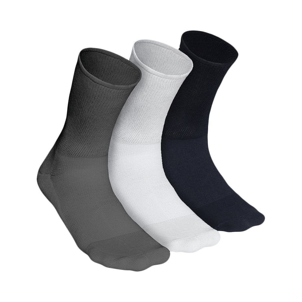 Heelium Diabetic Bamboo Socks Grey, Black, White Free Size - Image 1