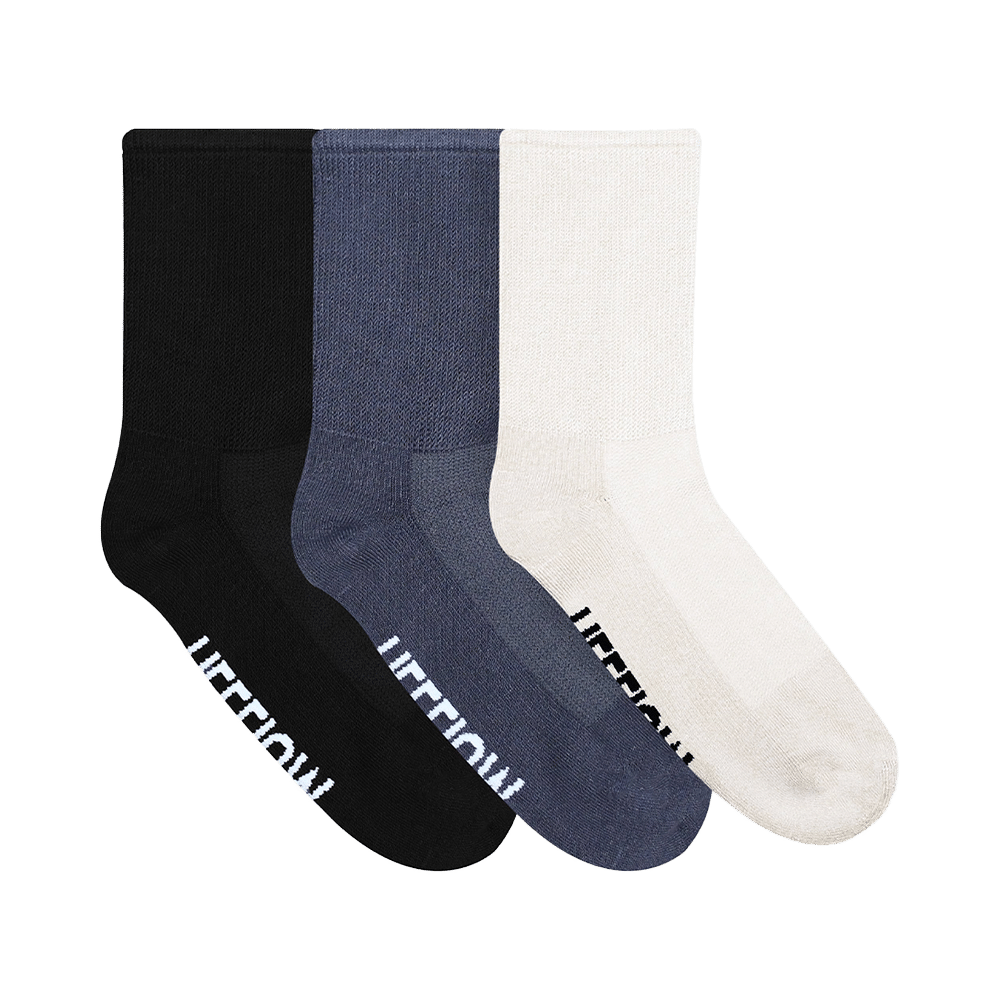 Heelium Diabetic Bamboo Socks Grey, Black, White Free Size - Image 2