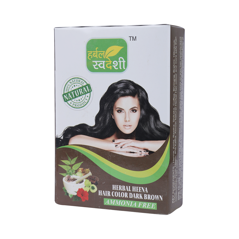 Herbal Swadeshi Herbal Heena Hair Color Ammonia Free Dark Brown