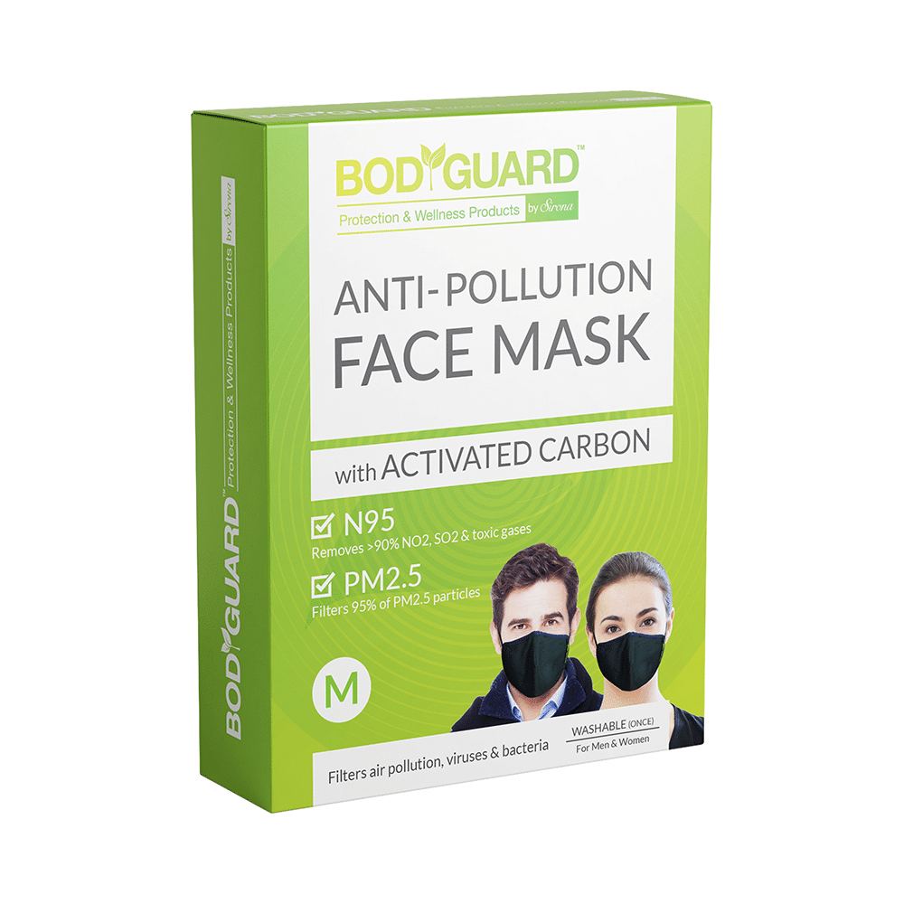 Bodyguard Anti-Pollution Mask with Activated Carbon, N95 + PM2.5 Medium