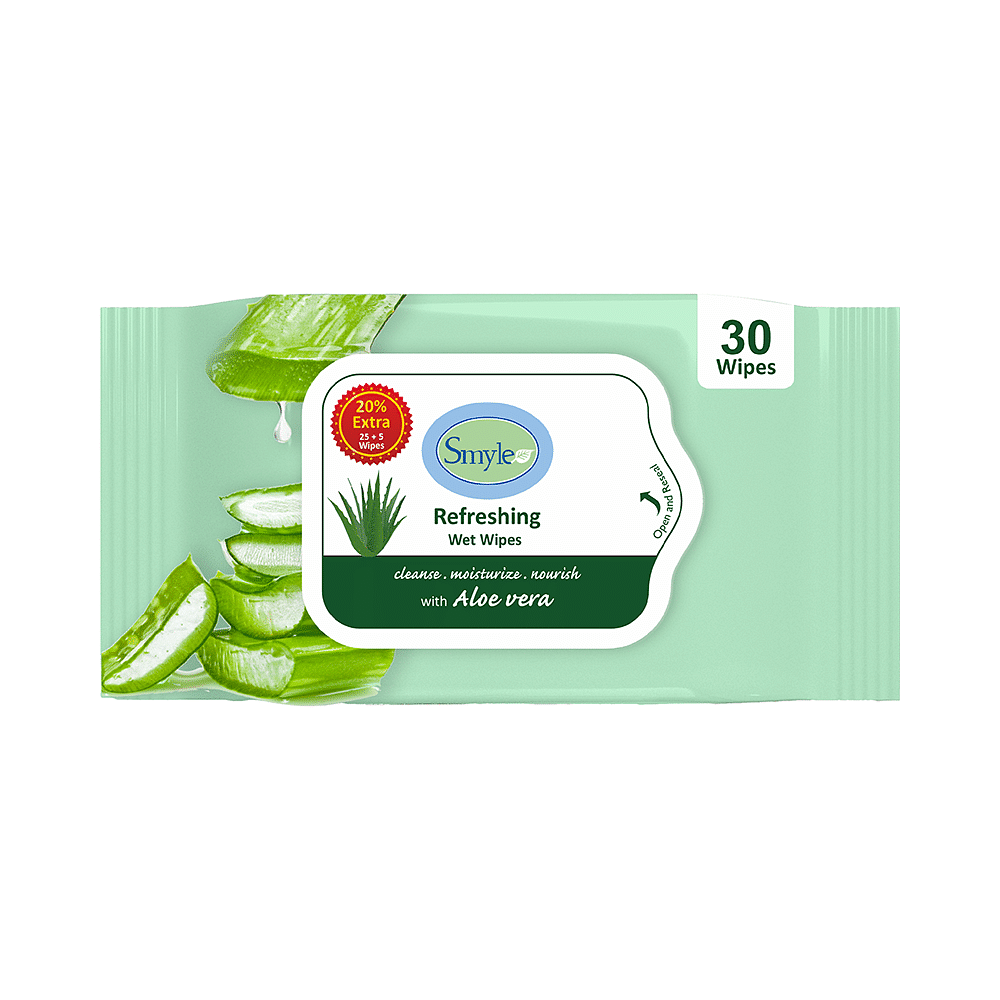 Smyle Refreshing Wet Wipes 30 Each 30 Minutes 24 7 Delivery