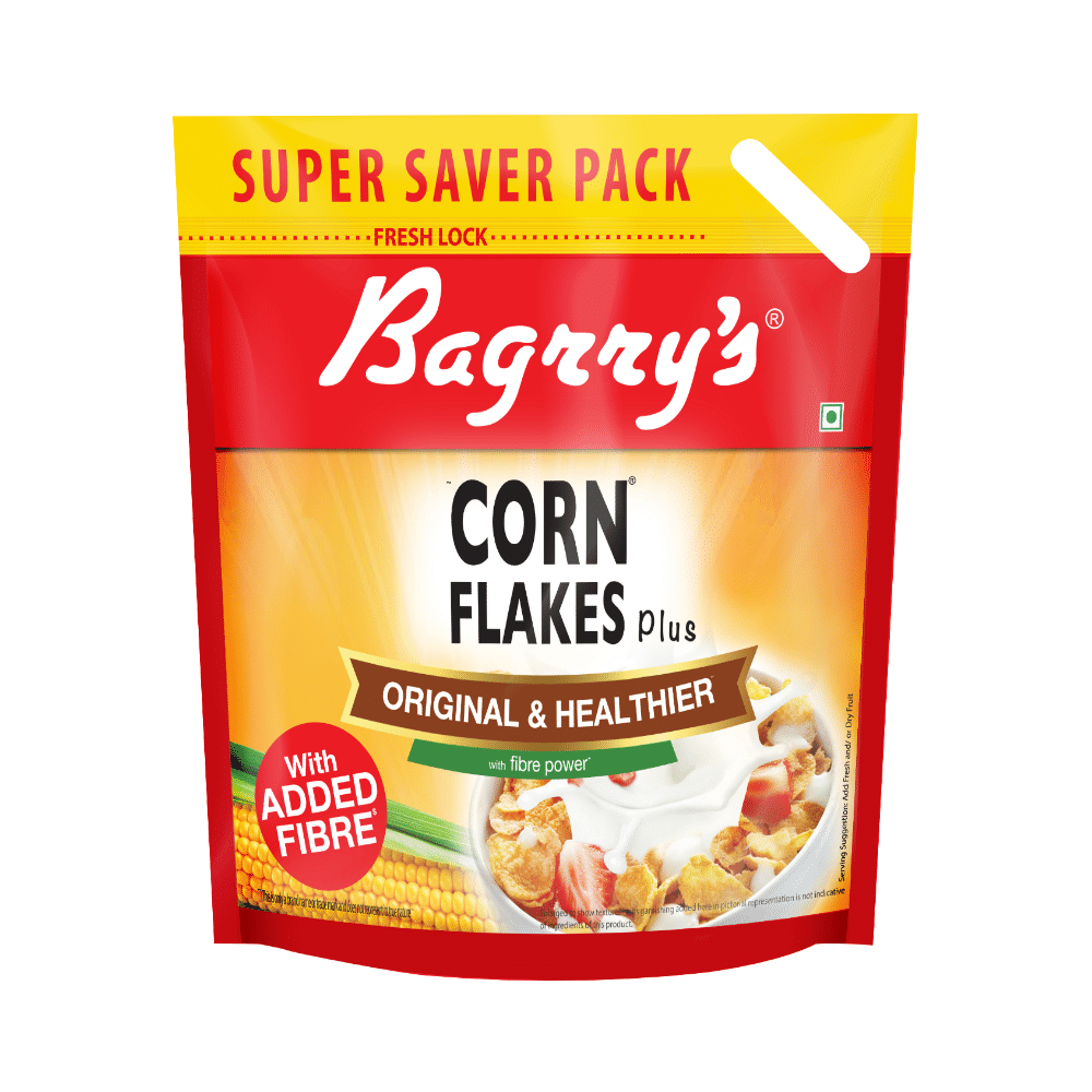 Bagrry's Corn Flakes Plus with Fibre for Overall Health