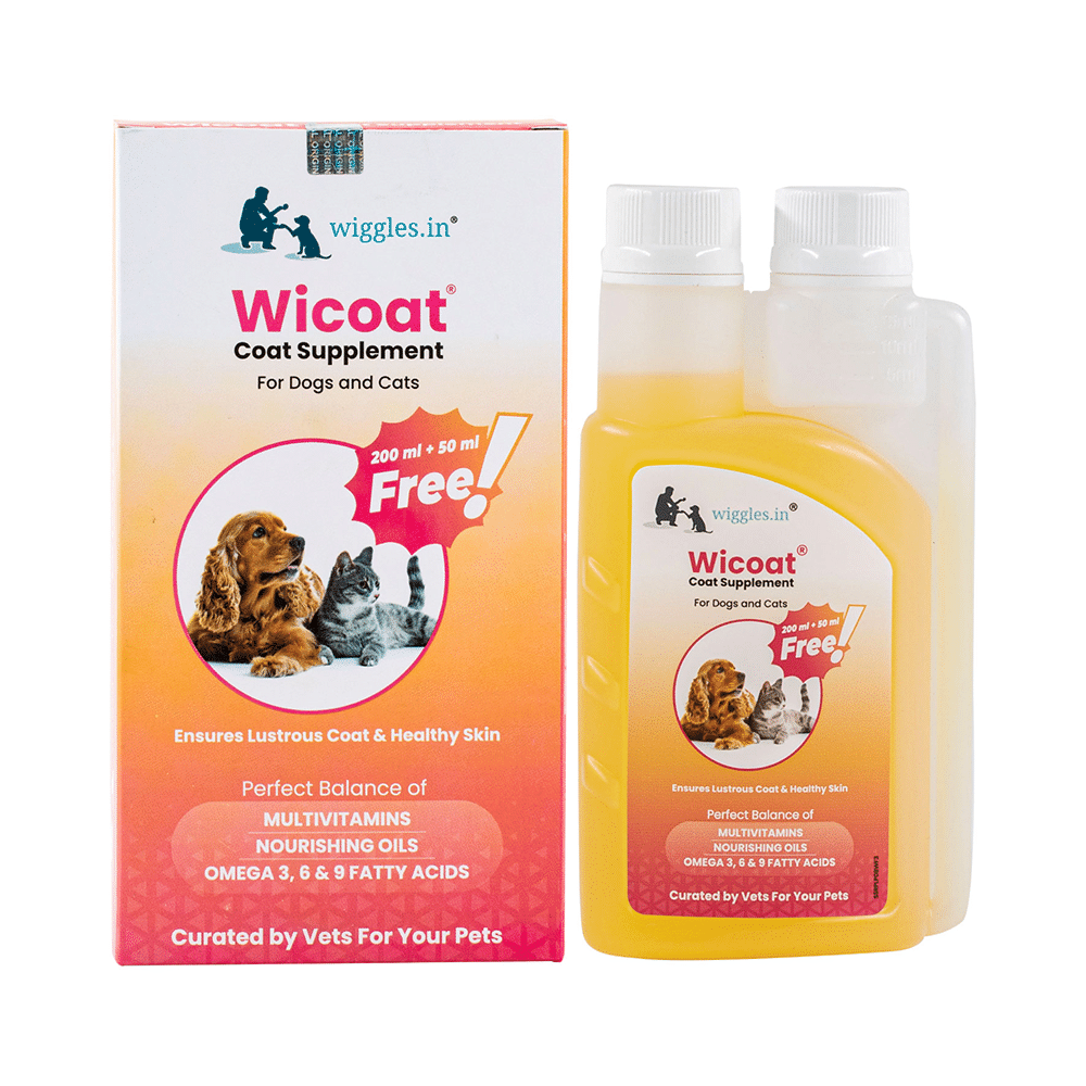 Wiggles Wicoat Coat Supplement Liquid for Dogs and Cats