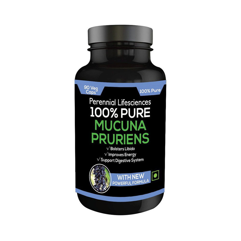 Perennial Lifesciences 100% Pure Mucuna Pruriens 500mg Veg Capsules