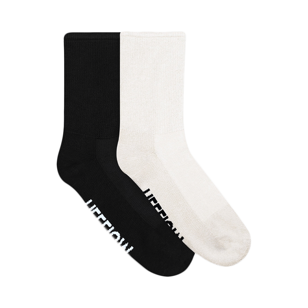 Heelium Diabetic Bamboo Socks Black & White Free Size - Image 2